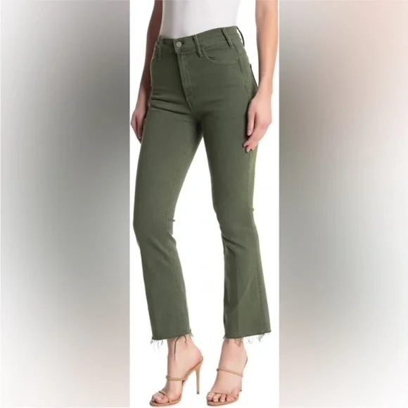 MOTHER Green Flare Wide Leg Jeans - Picture 8 of 15